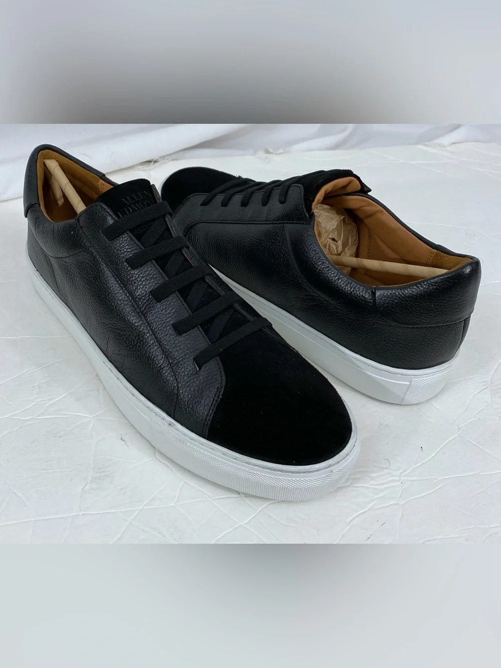 Allen Edmonds Men's Black Fisher Leather Suede Slip On Sneaker Shoes 12 D